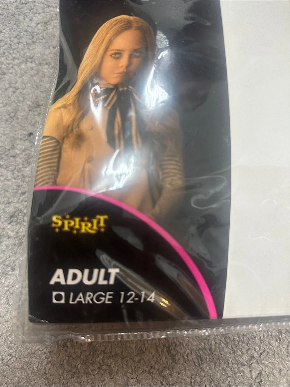 Spirit M3GAN Costume - Cream Dress with Black Tie - Picture 3 of 4